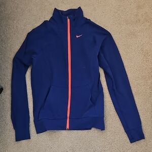 Nike Women's Royal Blue Full-Zip Jacket with Coral Accents